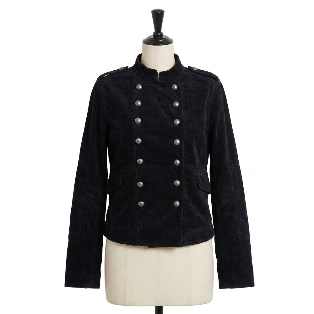 NEW FREE PEOPLE lotty velvet jacket in black